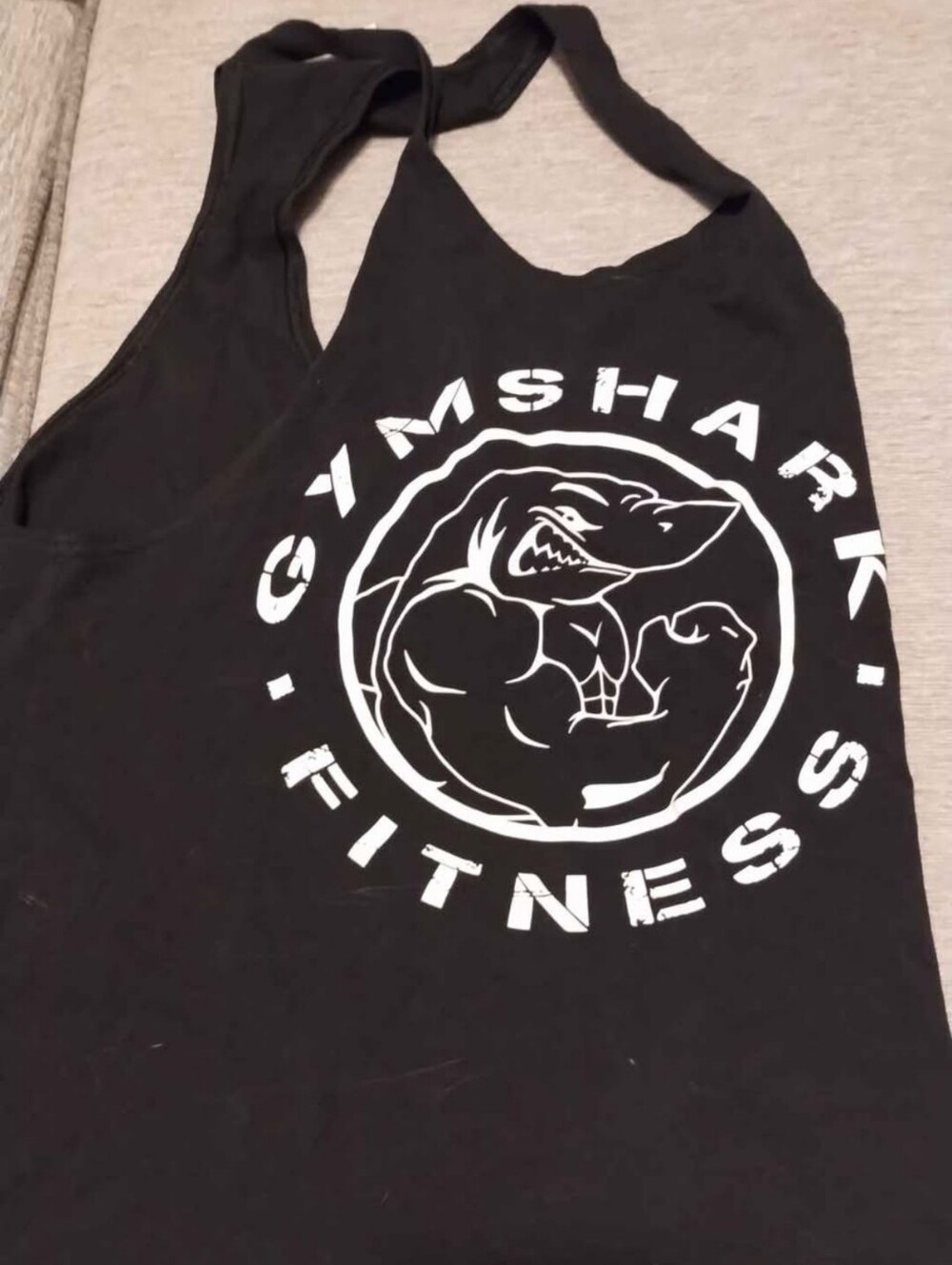 Gymshark Logo Racerback Muscle Ts - Black & Burgundy - Picture 4 of 10